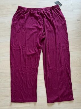 Woman Within Burgundy Relaxed Lounge Pants
